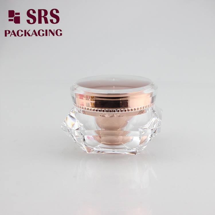 J060C acrylic cream jar with double cap